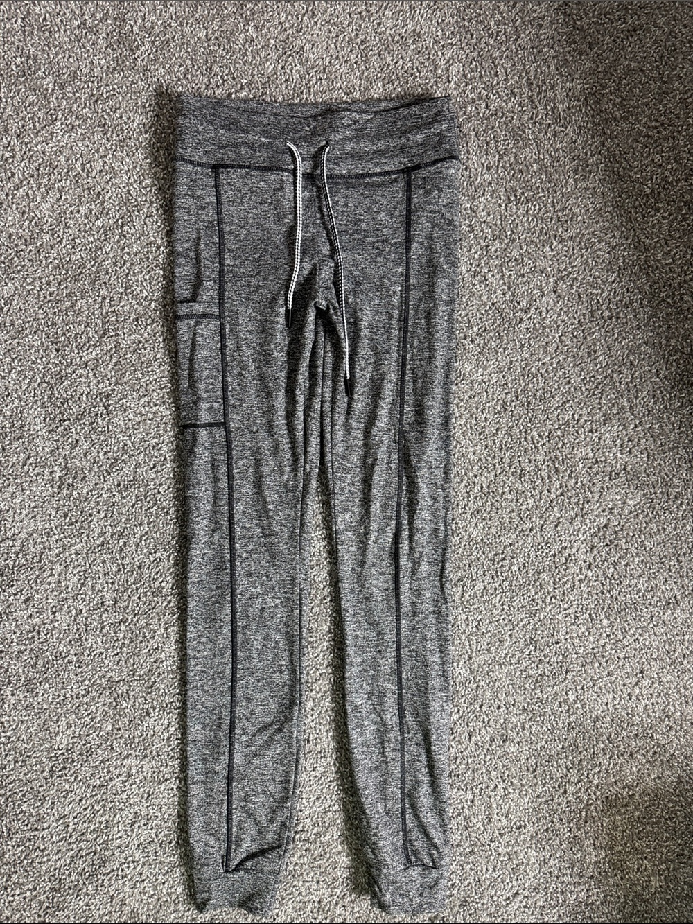 Celestial Bodiez Gray Marled Drawstring Leggings